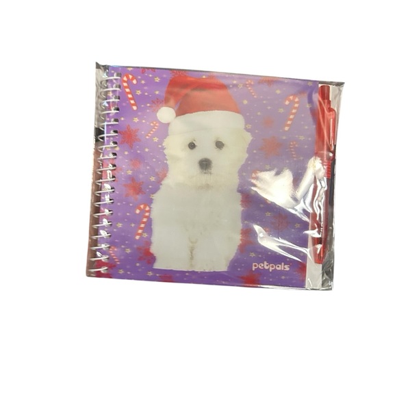 COPY - Holiday White Puppy Santa Presents Petpals Notebook & Pen SetChristmas - Picture 10 of 12